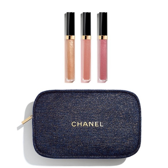 NWT: CHANEL Always Brilliant Gift Boxed Lipgloss Set with deluxe tweed bag - Picture 2 of 12